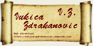 Vukica Ždrakanović vizit kartica